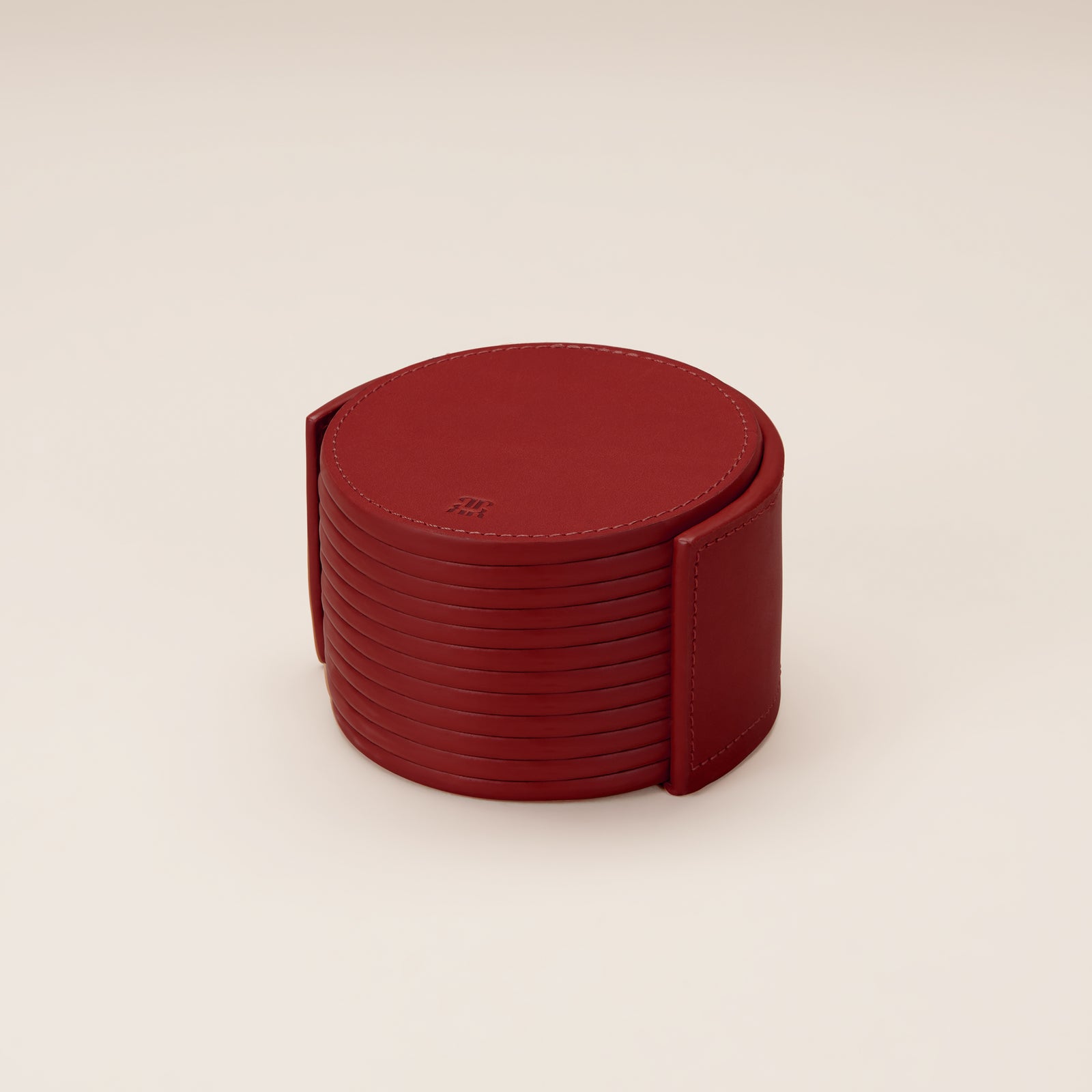 Set of 12 Leather Coasters