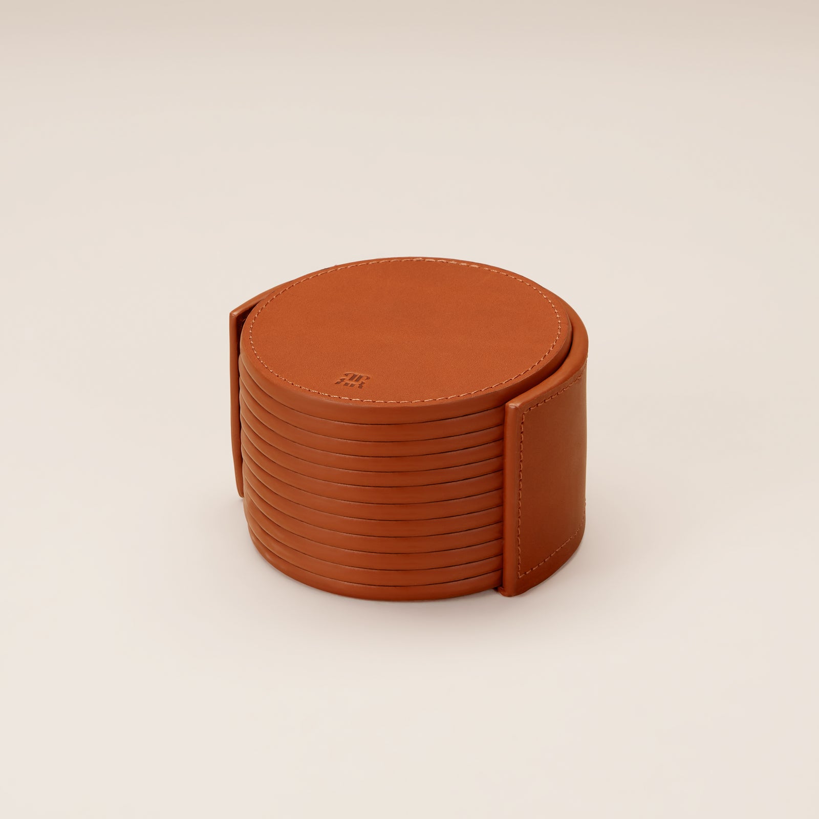 Set of 12 Leather Coasters