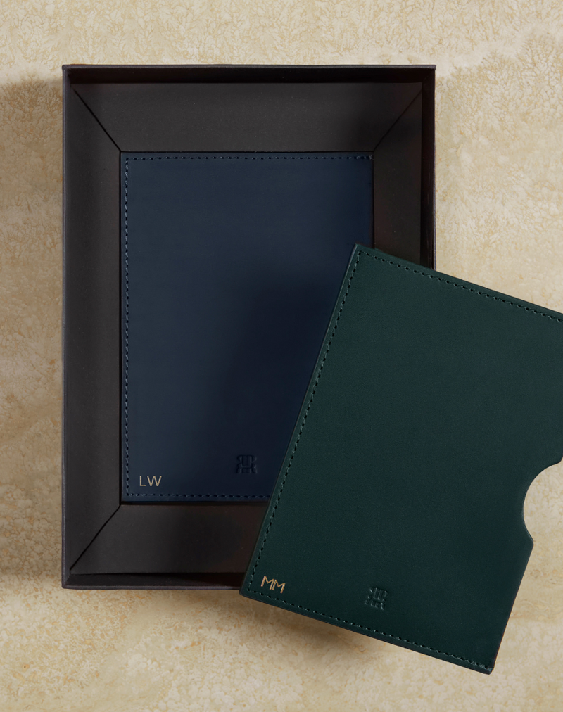 Leather Passport Holder Gift Set