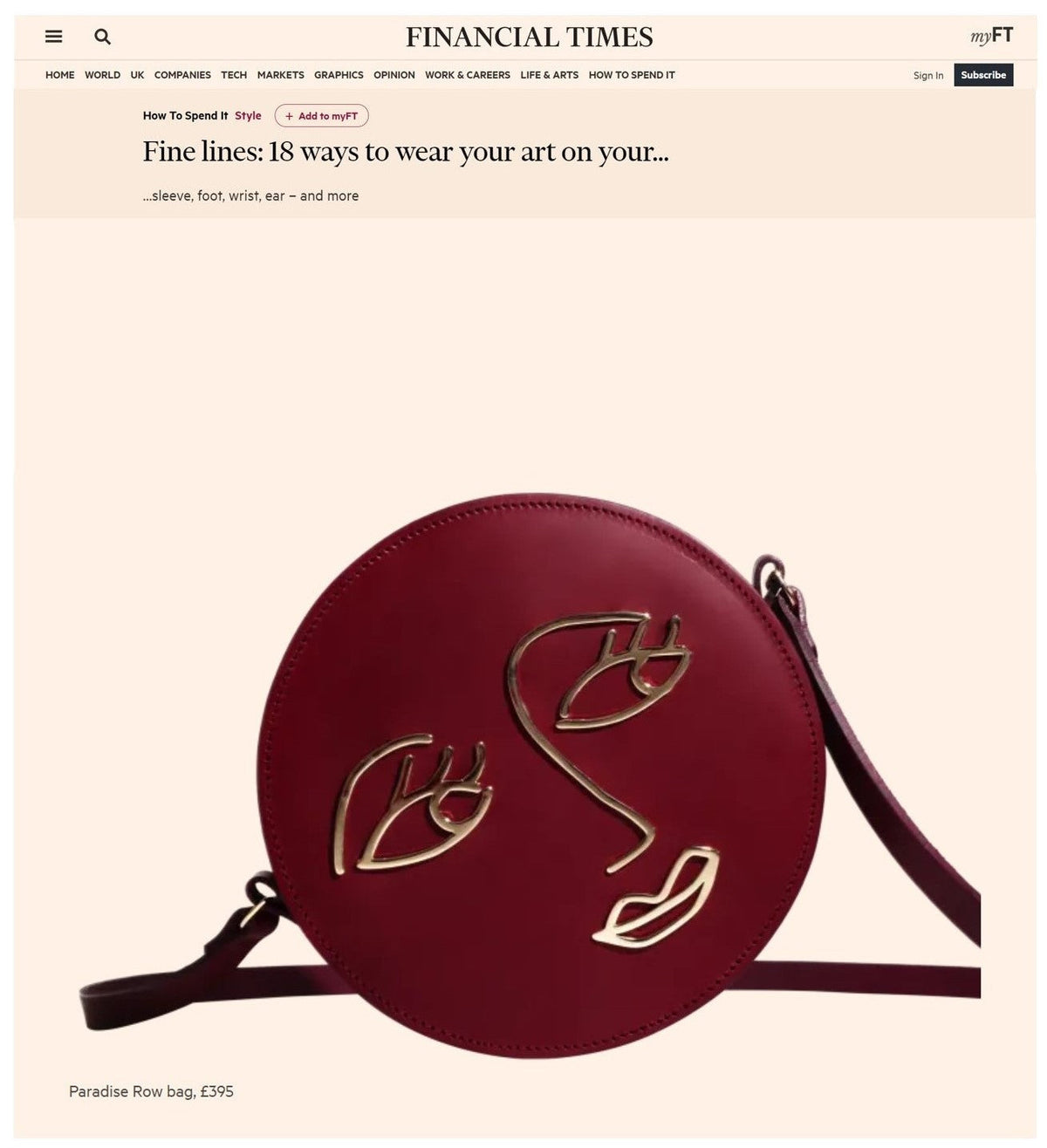 FT HOW TO SPEND IT MAGAZINE