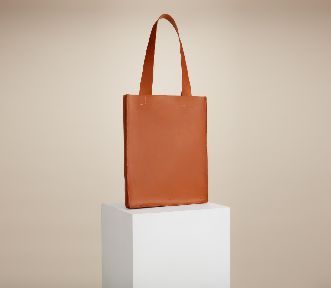 Orange 2025 leather tote